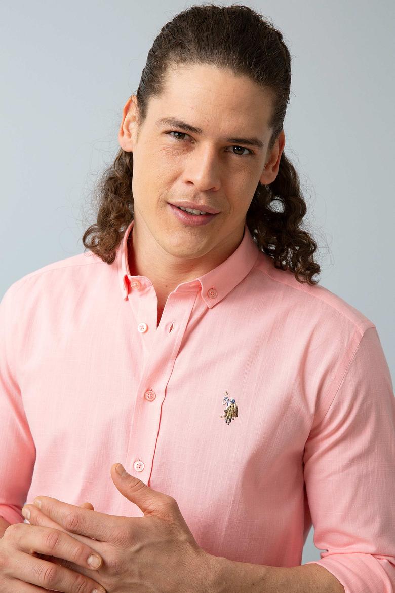 Erkek Pembe Gömlek Uzunkol Basic - 50200062017