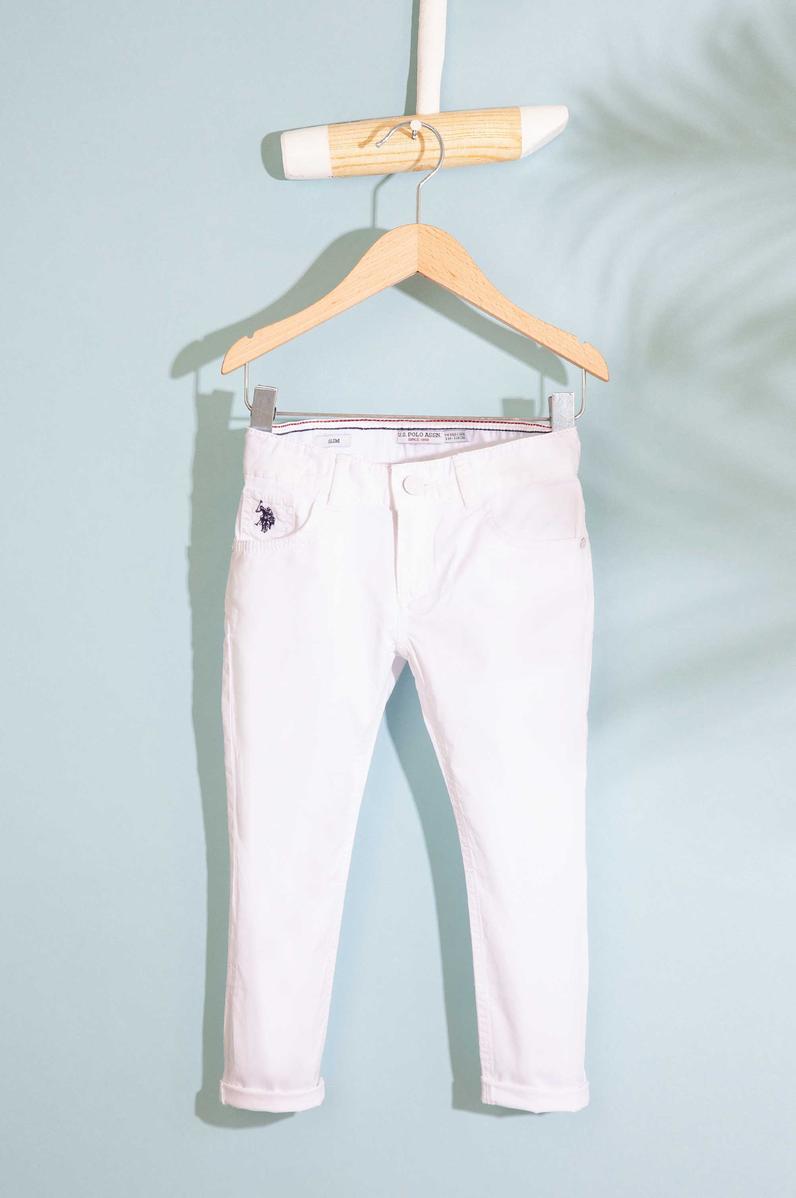 Erkek Çocuk Beyaz Chinos