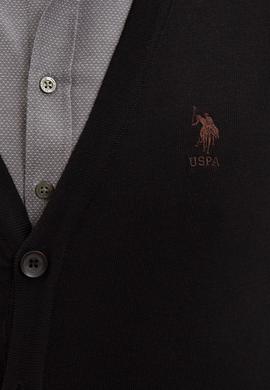 Erkek Siyah Basic Triko Hırka - 50206757010