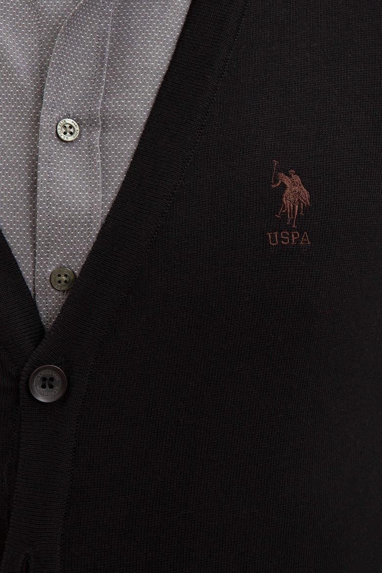 Erkek Siyah Basic Triko Hırka - 50206757010