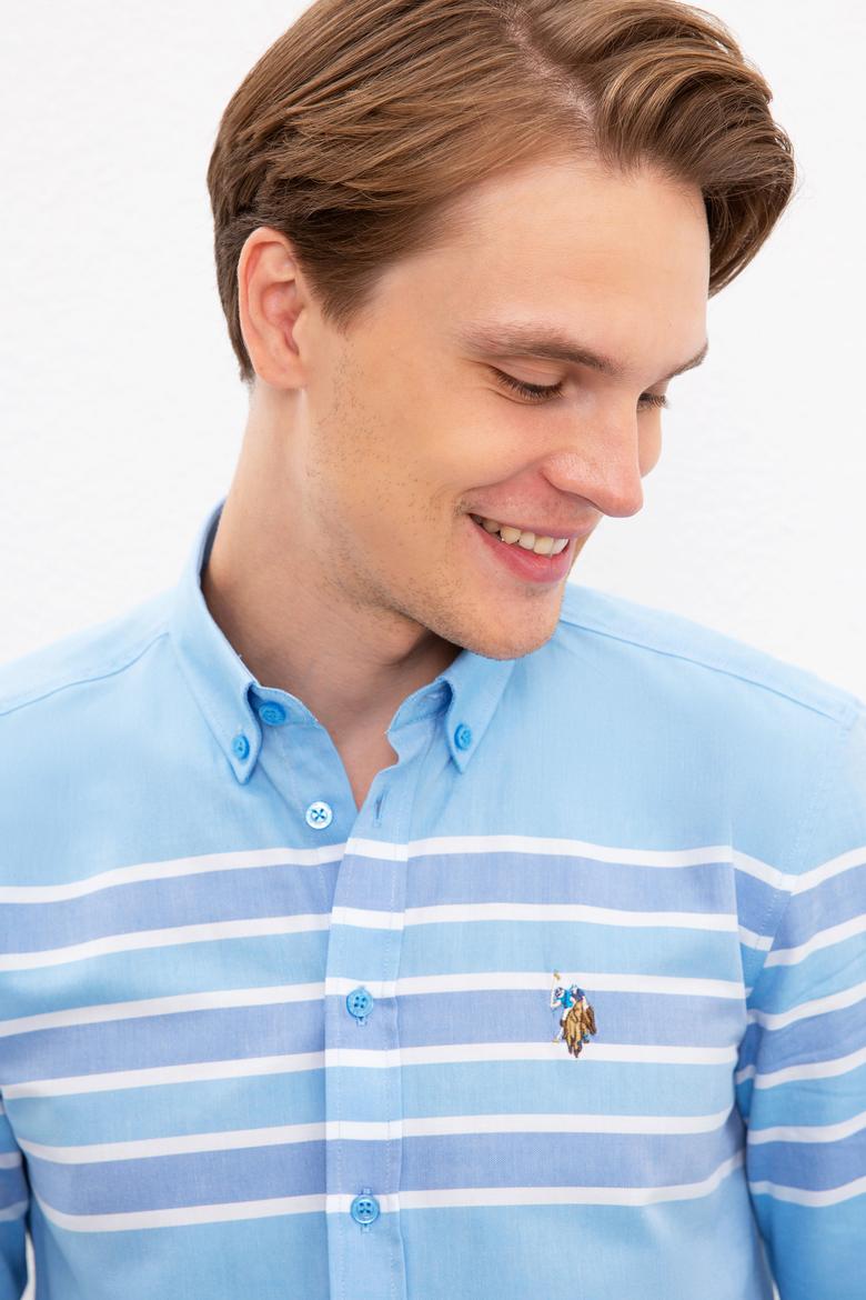 Erkek Mavi Gömlek Uzunkol - 50219641023