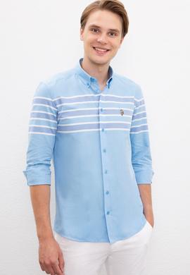Erkek Mavi Gömlek Uzunkol - 50219641023