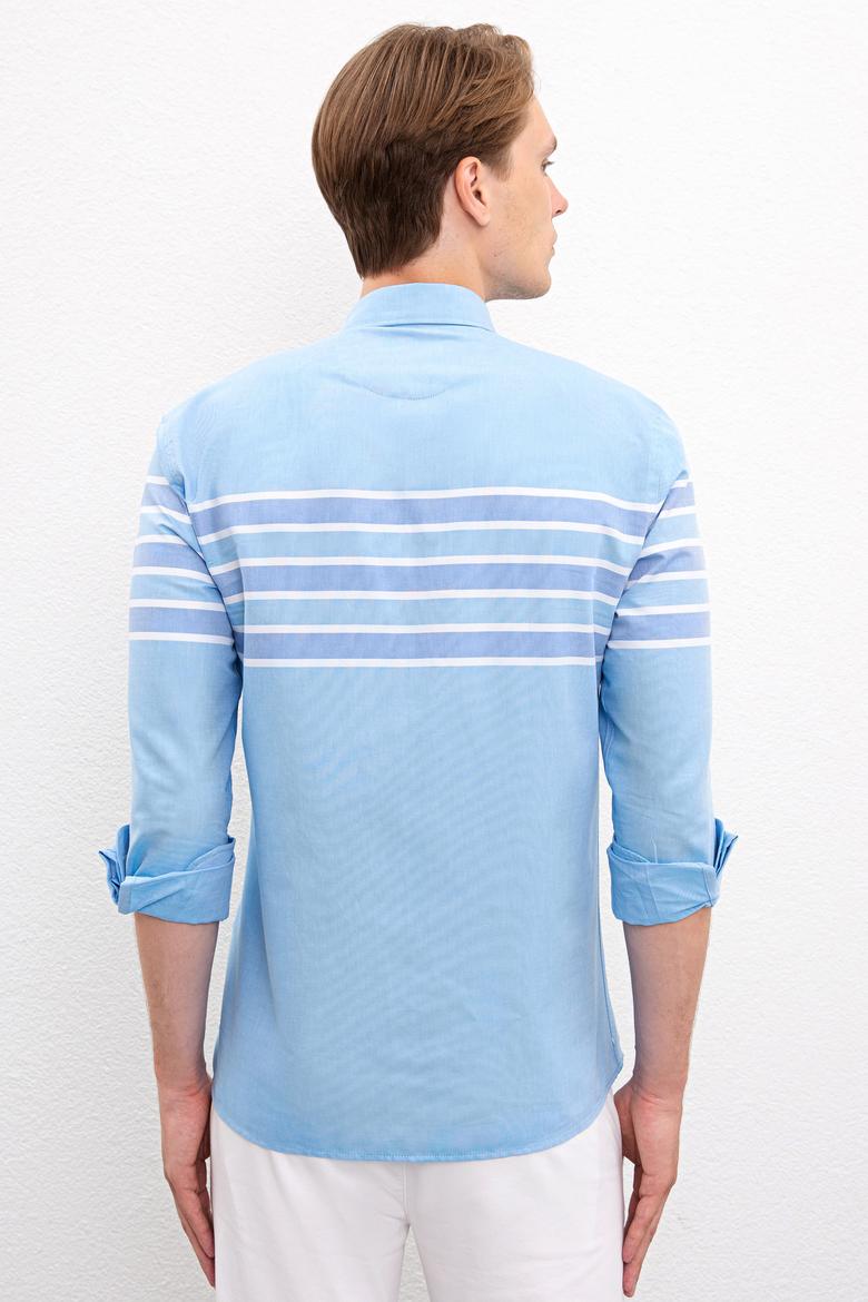 Erkek Mavi Gömlek Uzunkol - 50219641023