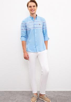 Erkek Mavi Gömlek Uzunkol - 50219641023