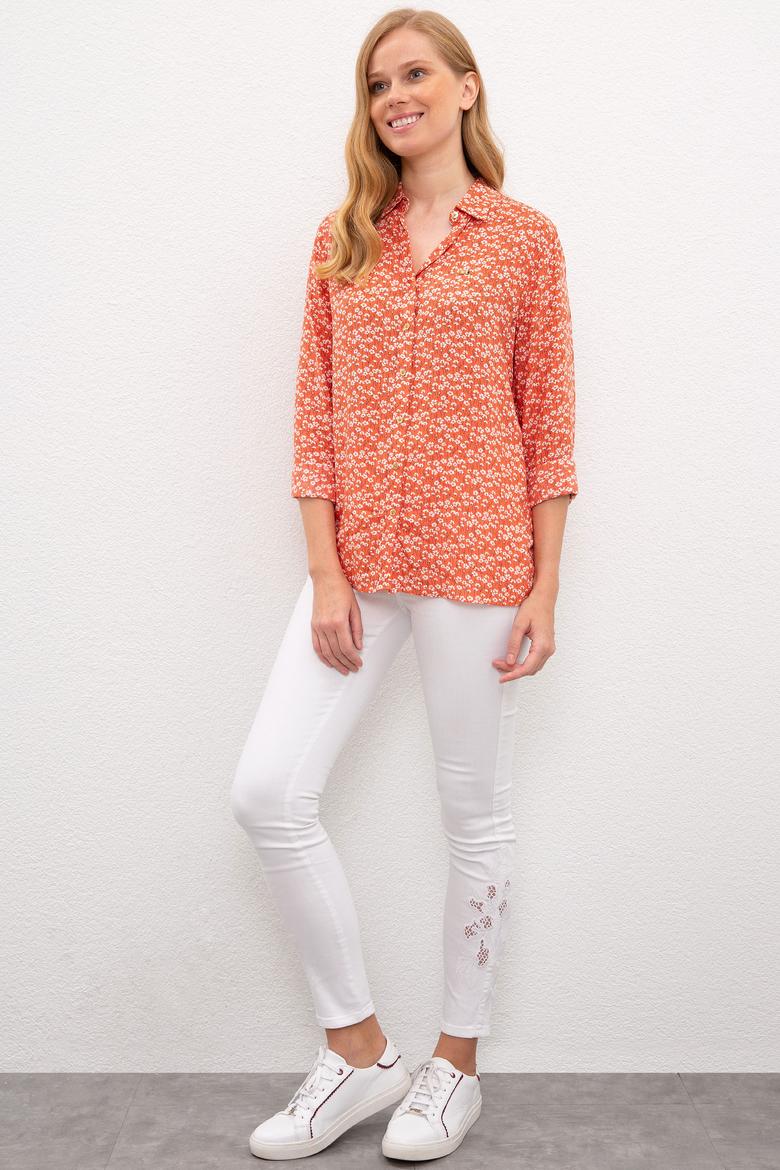 Kadın Somon Gömlek Uzunkol - 50201123009