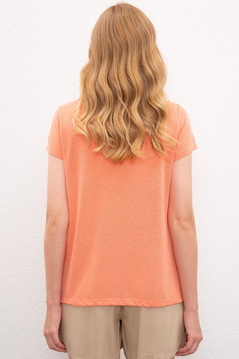 Kadın Somon Tişört - 50217981011