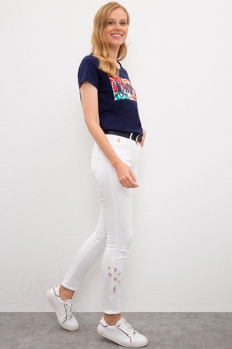 Kadın Beyaz Denim Pantolon - 50219127008