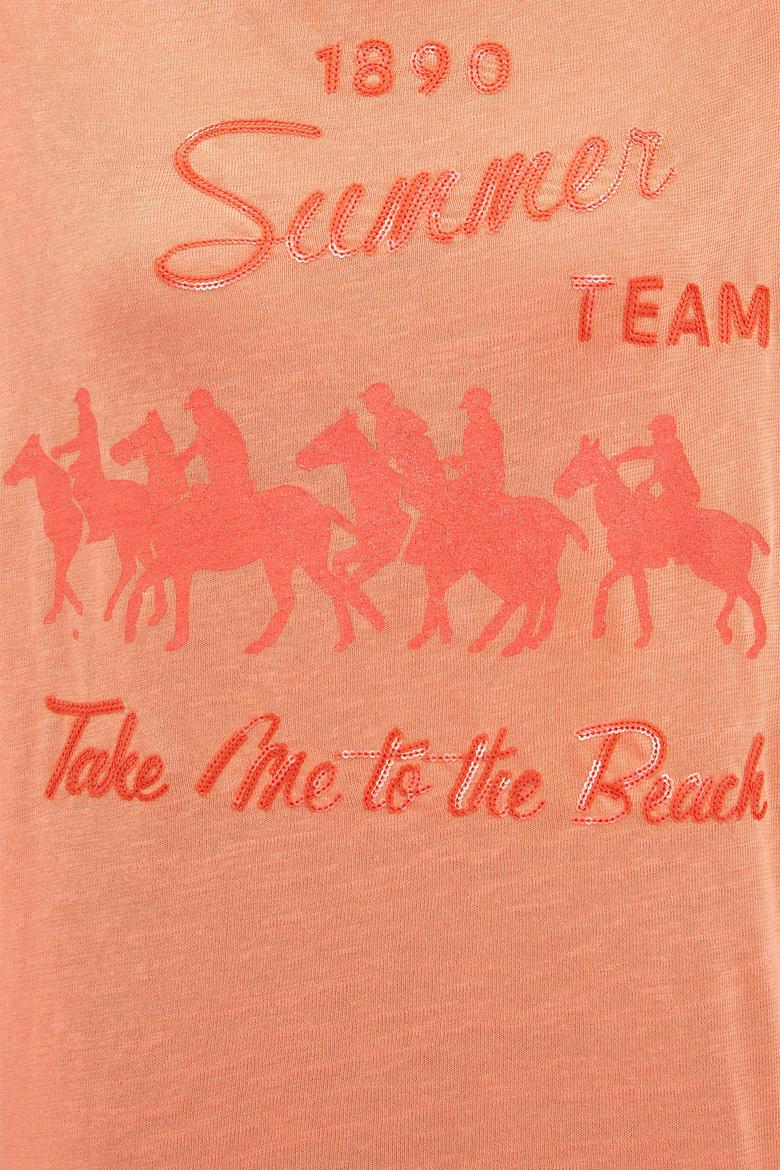 Kadın Somon Tişört - 50217981011