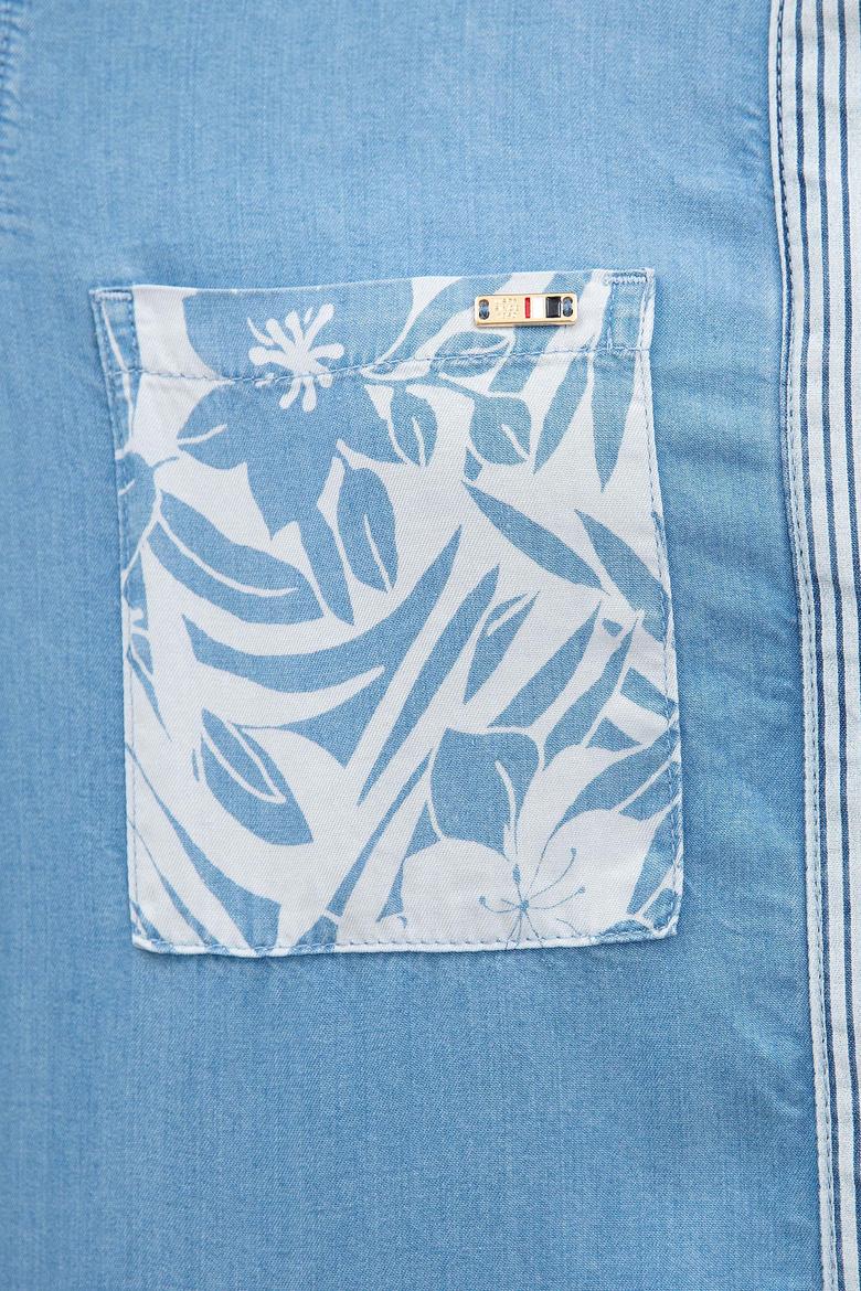 Kadın Mavi Denim Gömlek - 50219058018