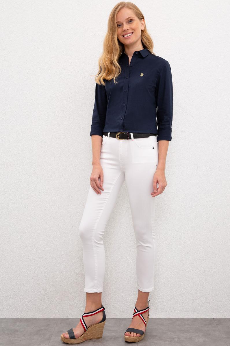 Kadın Mavi Denim Pantolon