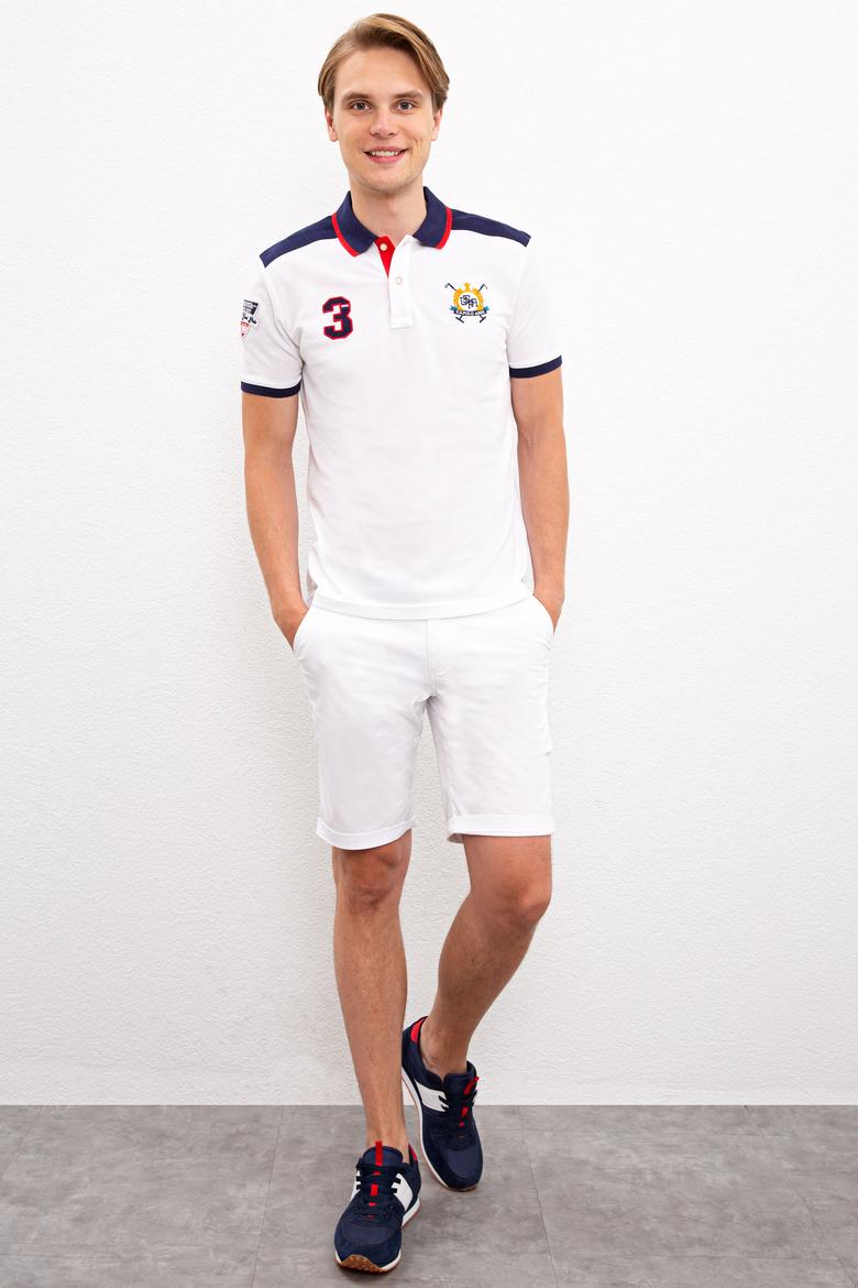 Erkek Beyaz Polo Yaka T-Shirt - 50221457007