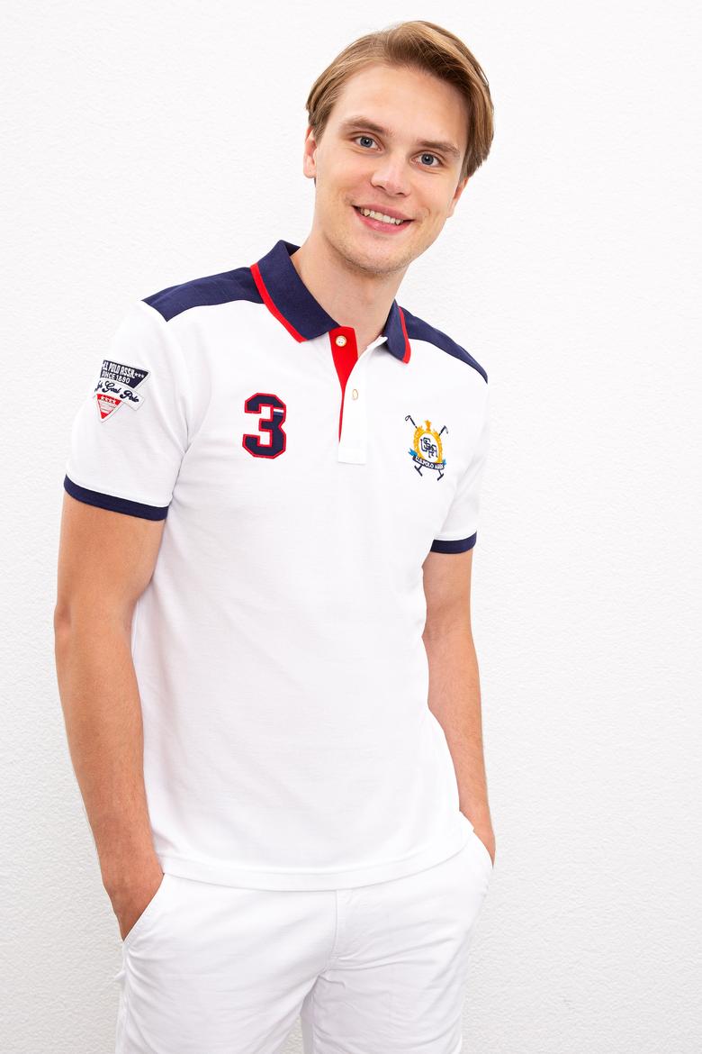 Erkek Beyaz Polo Yaka T-Shirt