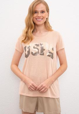 Kadın Pudra Tişört - 50217738010