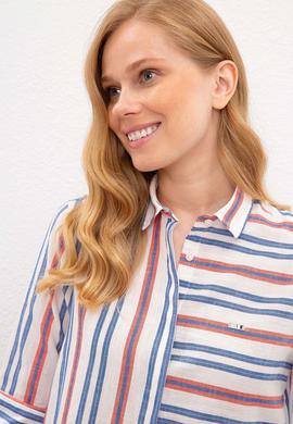 Kadın Nar Çiçeği Uzun Kollu Gömlek - 50218853014