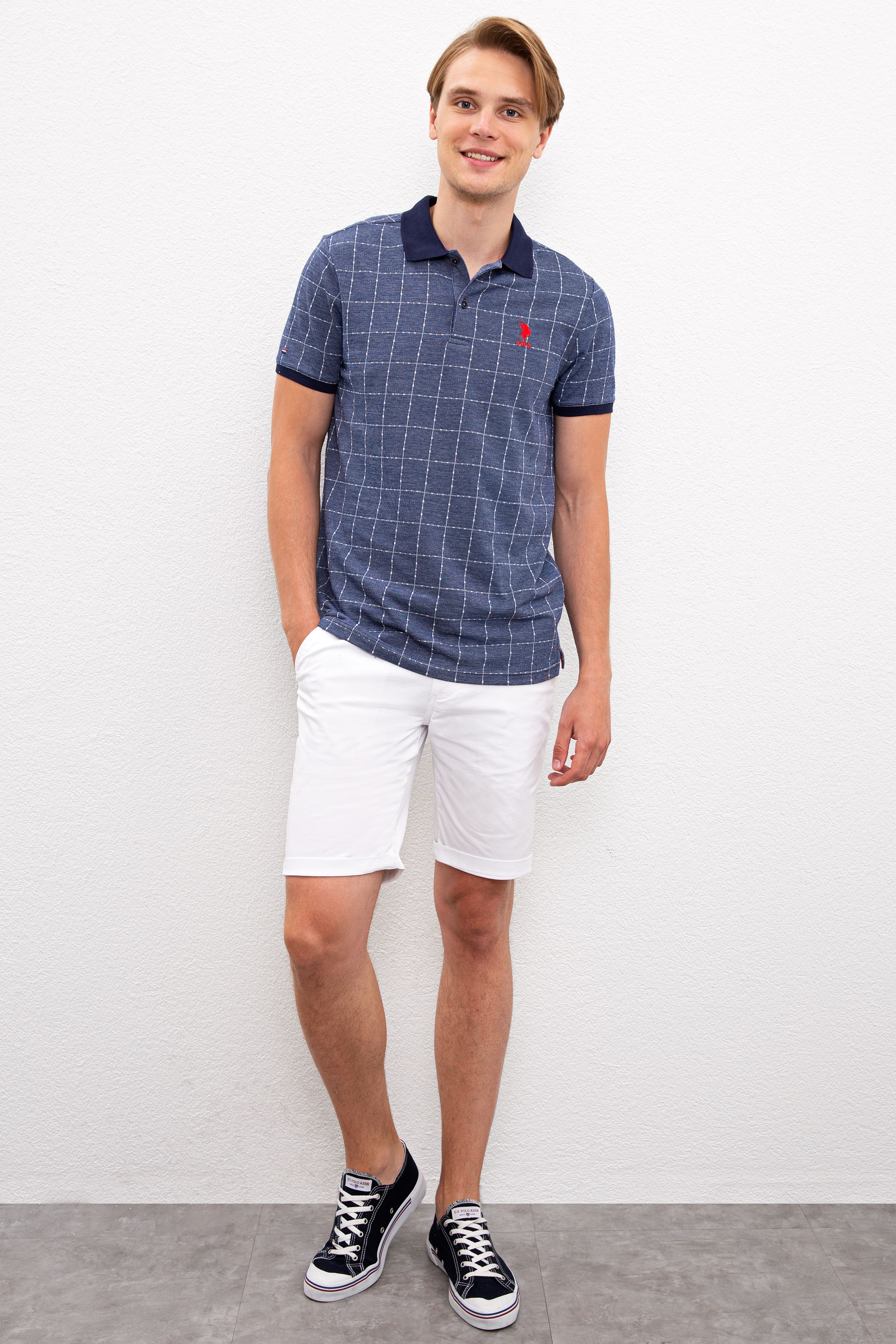 Erkek Lacivert Polo Yaka T-Shirt - Image 4