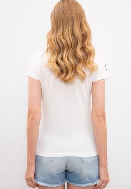 Kadın Beyaz Tişört - 50220589002