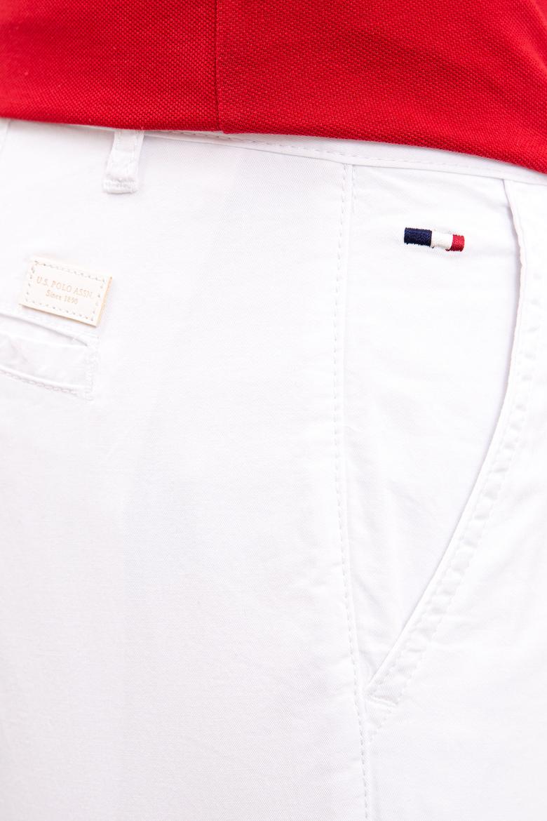 Erkek Beyaz Dokuma Bermuda Capri - 50222662004