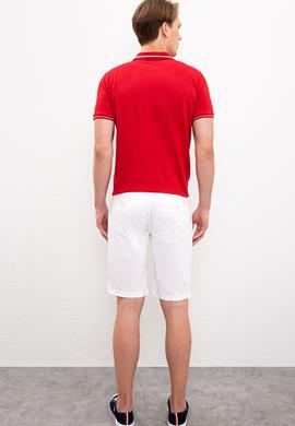 Erkek Beyaz Dokuma Bermuda Capri - 50222662004