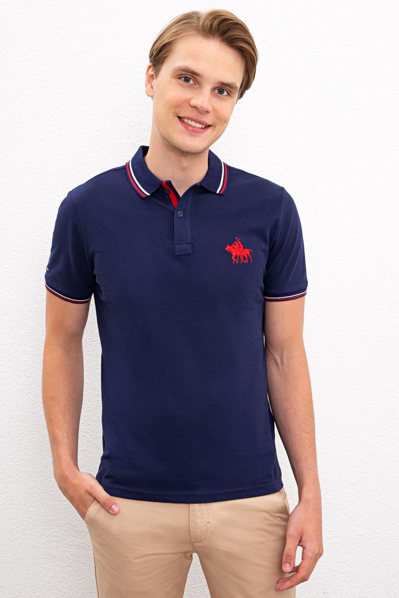 Erkek Lacivert Polo Yaka T-Shirt