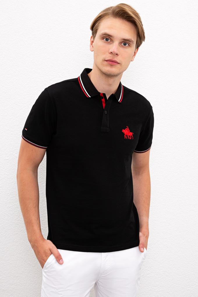 Erkek Siyah Polo Yaka T-Shirt