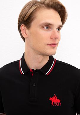 Erkek Siyah Polo Yaka T-Shirt - 50225241035