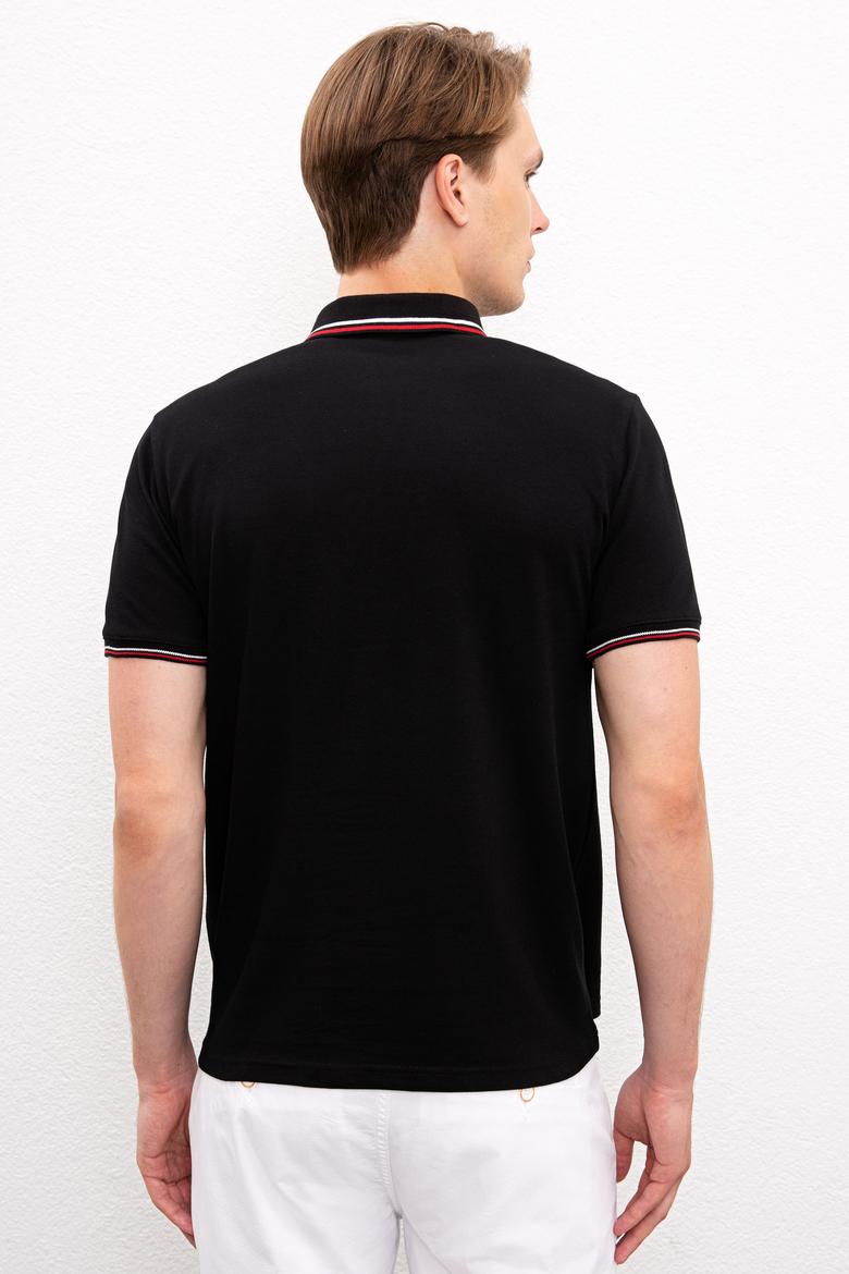 Erkek Siyah Polo Yaka T-Shirt - 50225241035