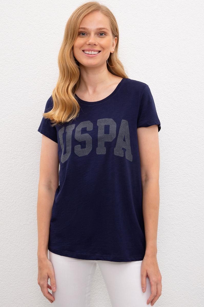 Kadın Lacivert Bisiklet Yaka T-Shirt