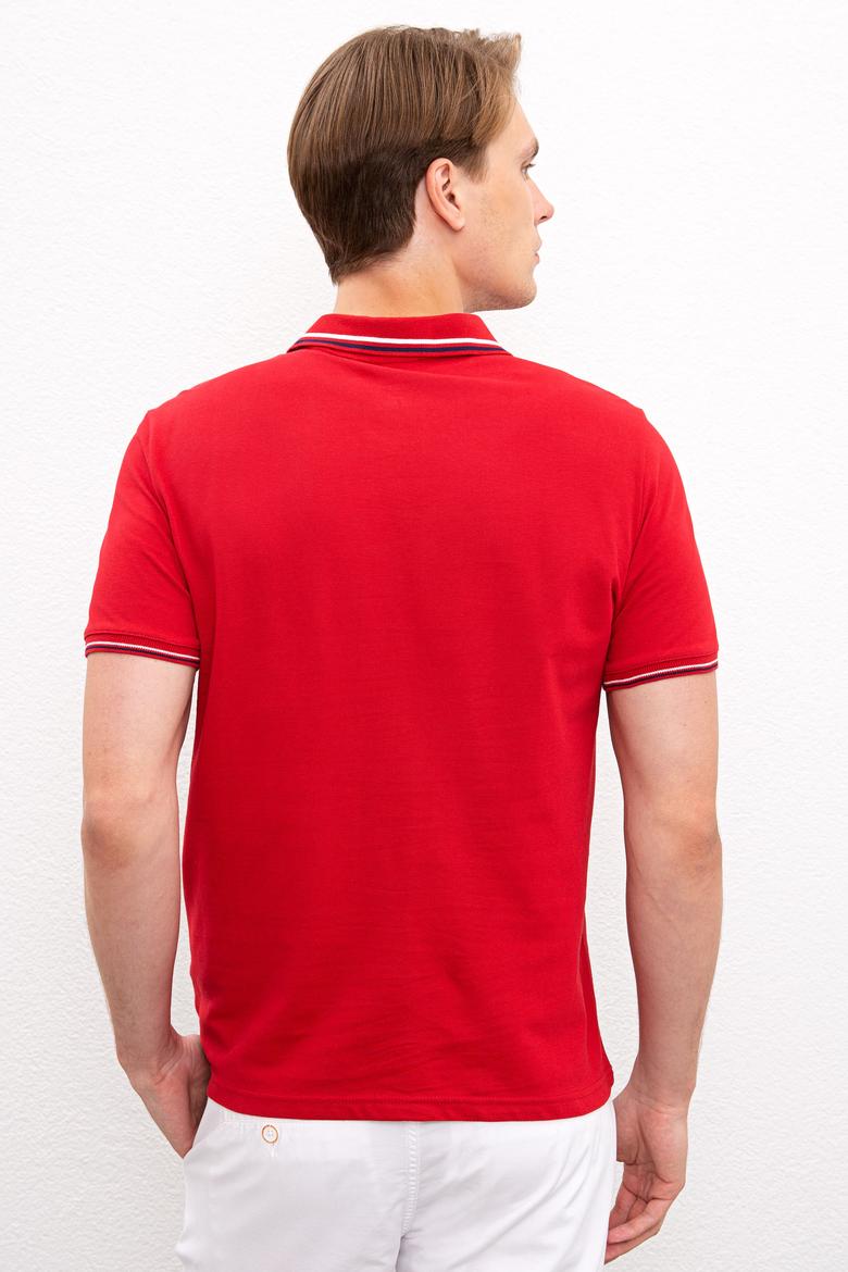 Erkek Koyu Kırmızı Polo Yaka T-Shirt - 50225241045