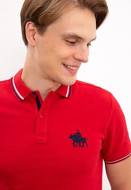 Erkek Koyu Kırmızı Polo Yaka T-Shirt - 50225241045