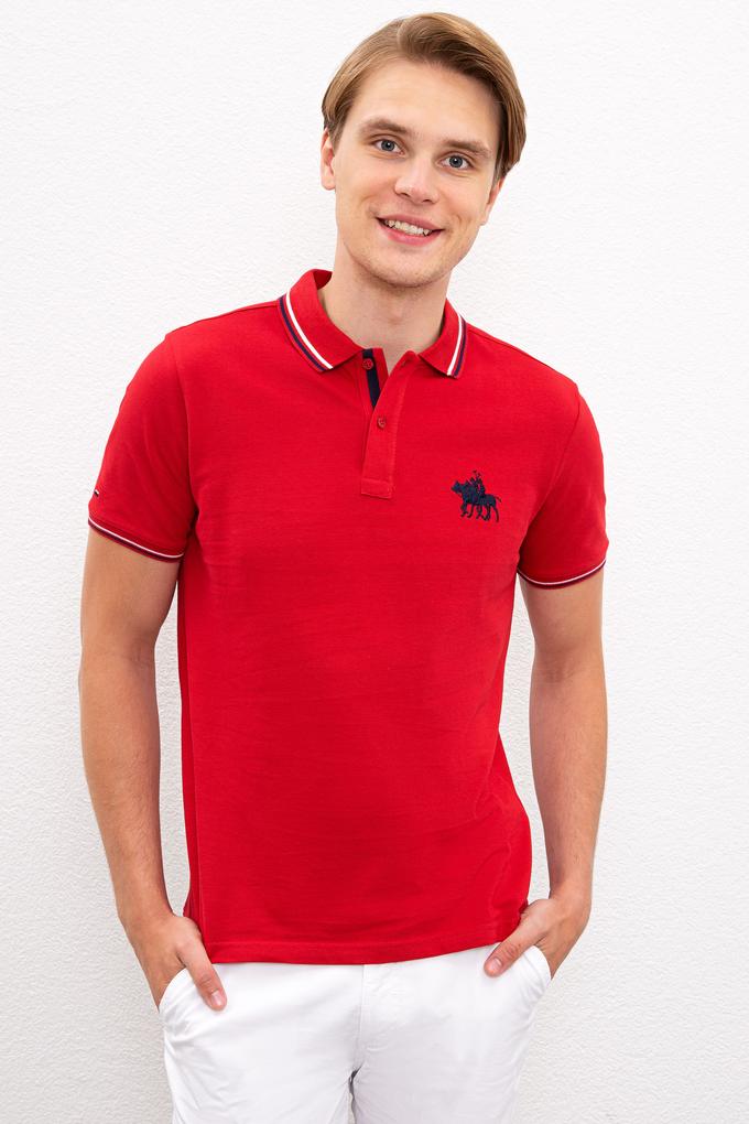 Erkek Koyu Kırmızı Polo Yaka T-Shirt