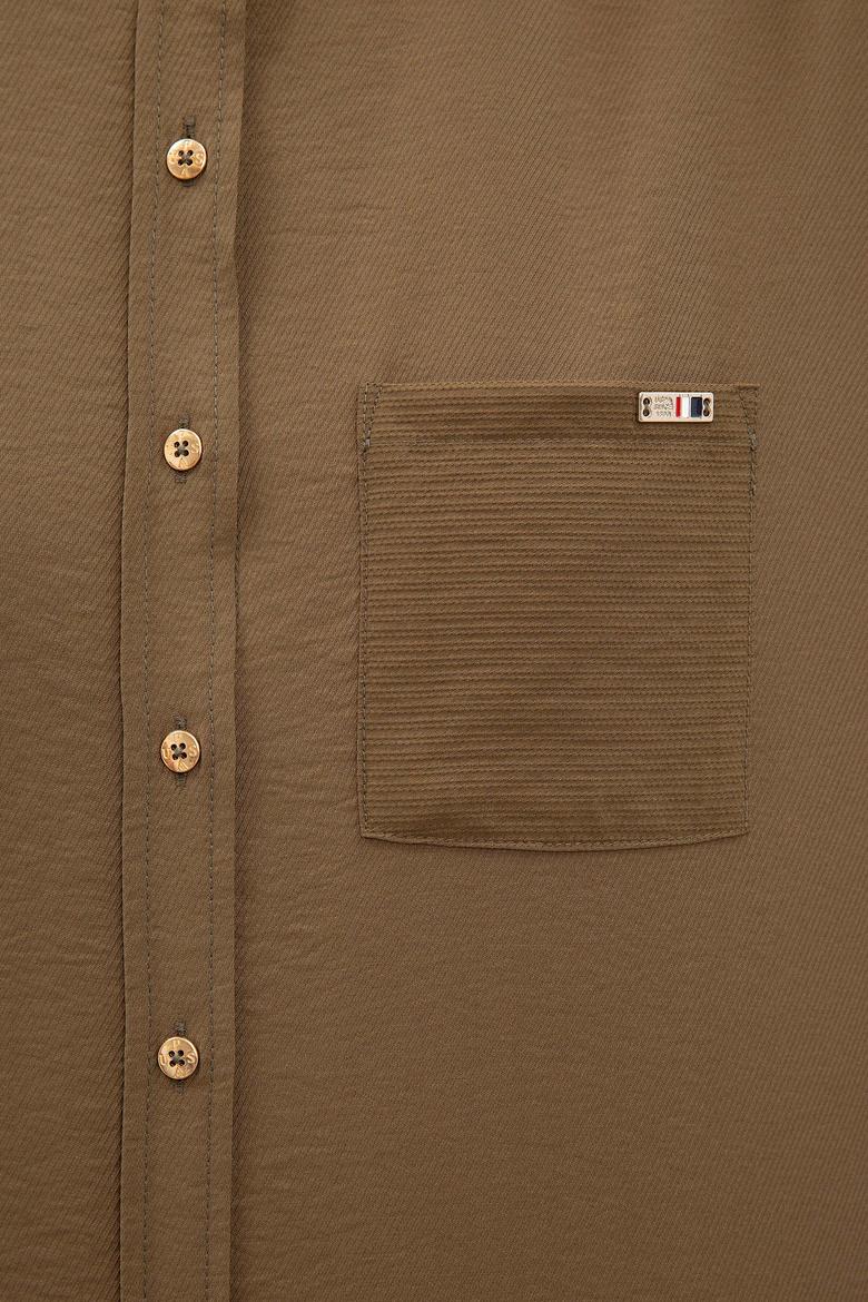 Kadın Yeşil Gömlek Kısakol - 50218785011