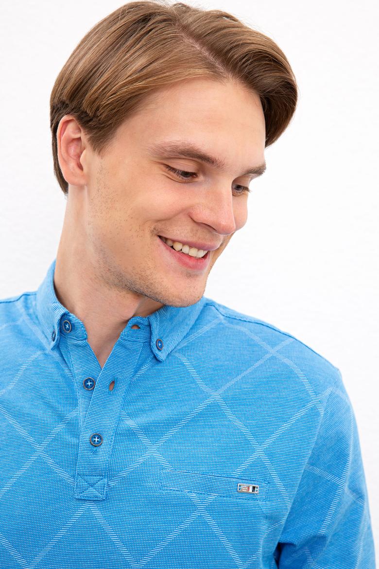 Erkek Kobalt Polo Yaka Tişört - 50219204030