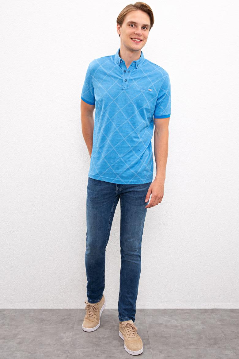 Erkek Kobalt Polo Yaka Tişört - 50219204030