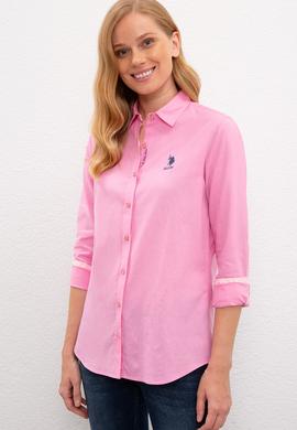 Kadın Pembe Gömlek Uzunkol Basic - 50200157003