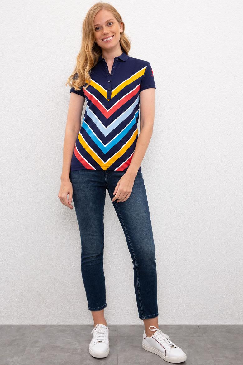 Kadın Lacivert Polo Yaka T-Shirt - 50202534009