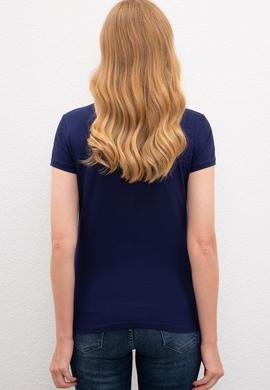 Kadın Lacivert Polo Yaka T-Shirt - 50202534009