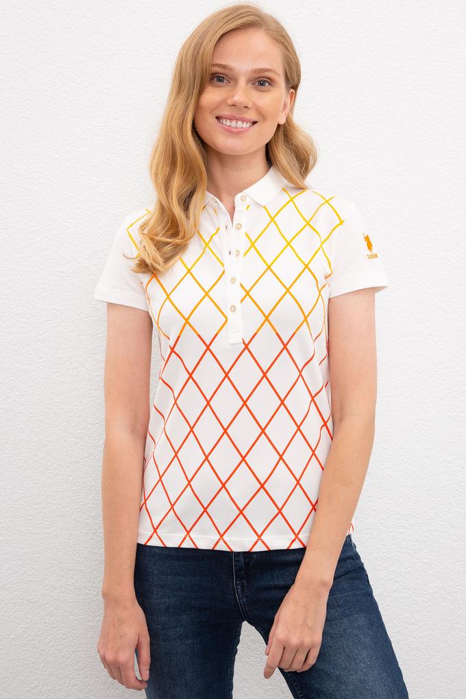 Kadın Beyaz Polo Yaka T-Shirt