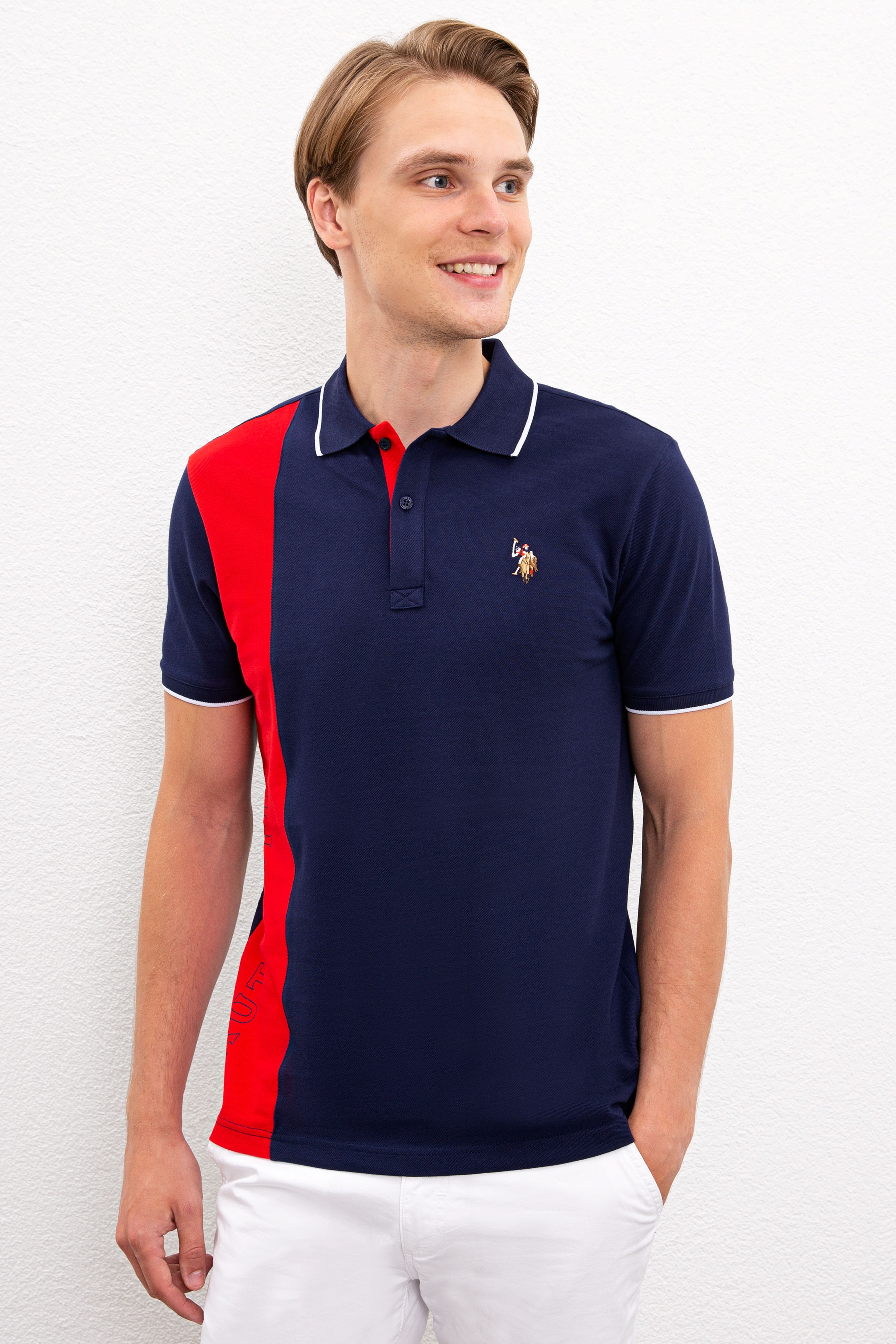 Erkek Lacivert Polo Yaka T-Shirt - Image 1