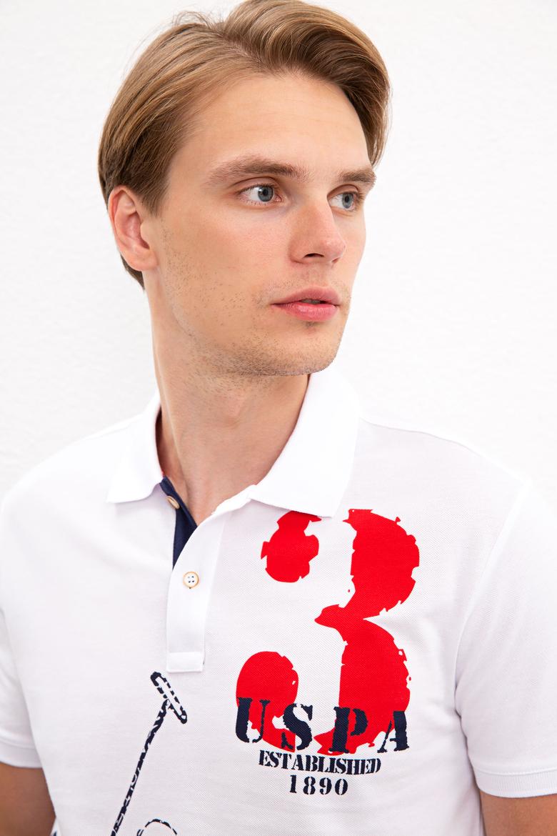 Erkek Beyaz Polo Yaka T-Shirt - 50219226016