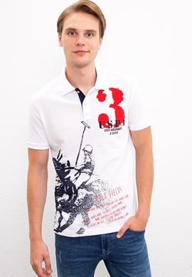 Erkek Beyaz Polo Yaka T-Shirt - 50219226016