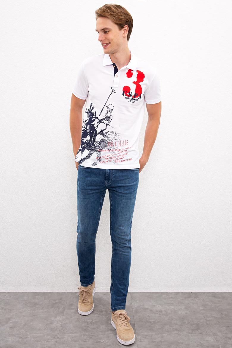 Erkek Beyaz Polo Yaka T-Shirt - 50219226016