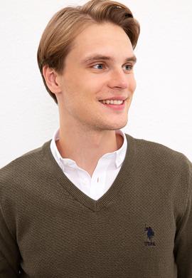 Erkek Haki Basic Kazak - 50224890062