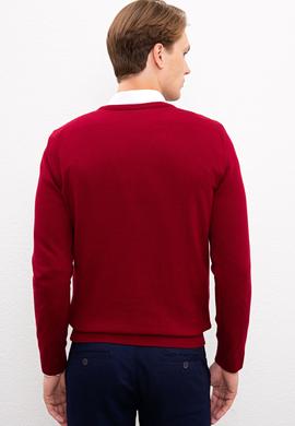 Erkek Bordo Basic Kazak - 50224890072