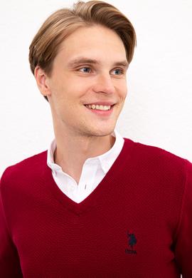 Erkek Bordo Basic Kazak - 50224890072