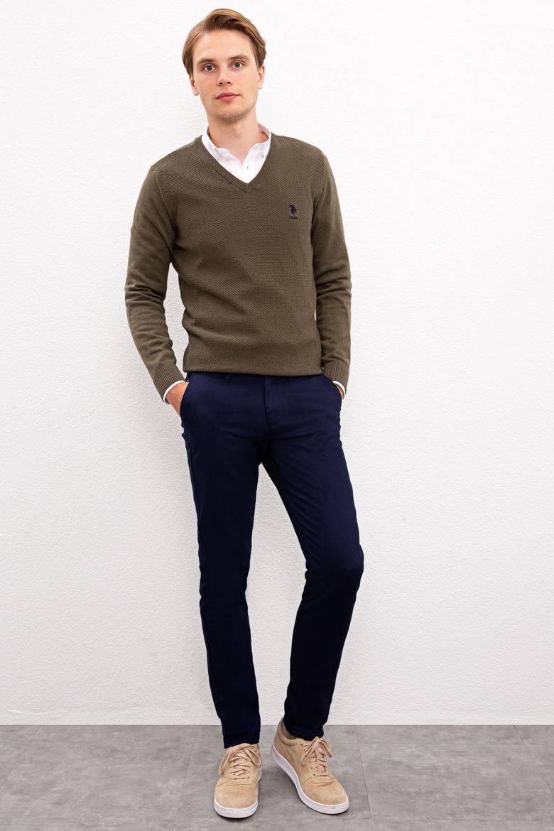 Erkek Haki Basic Kazak - 50224890062