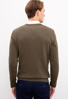 Erkek Haki Basic Kazak - 50224890062