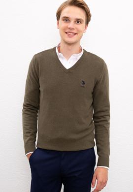 Erkek Haki Basic Kazak - 50224890062