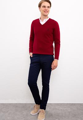 Erkek Bordo Basic Kazak - 50224890072