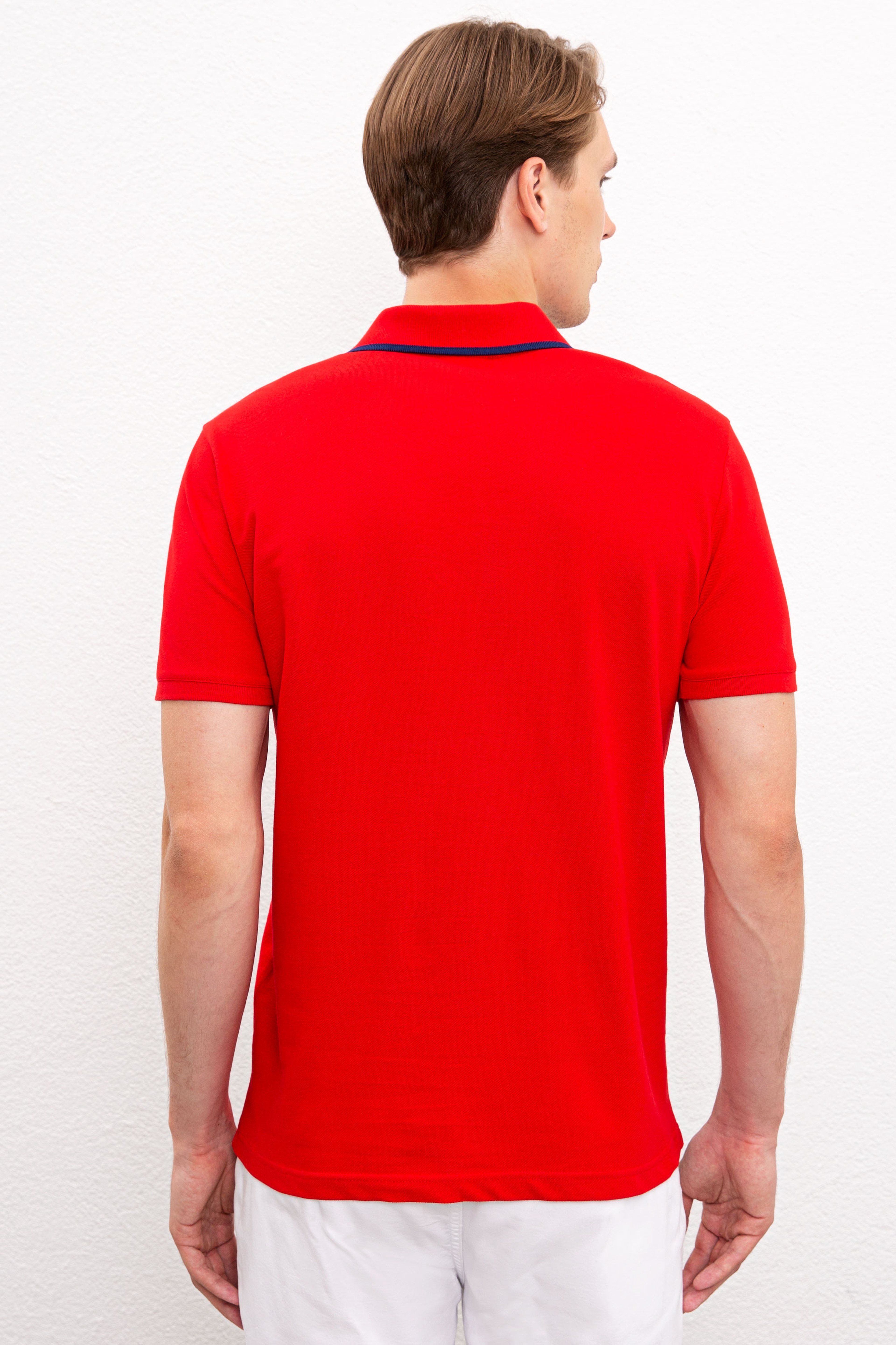 Erkek Kırmızı Polo Yaka T-Shirt