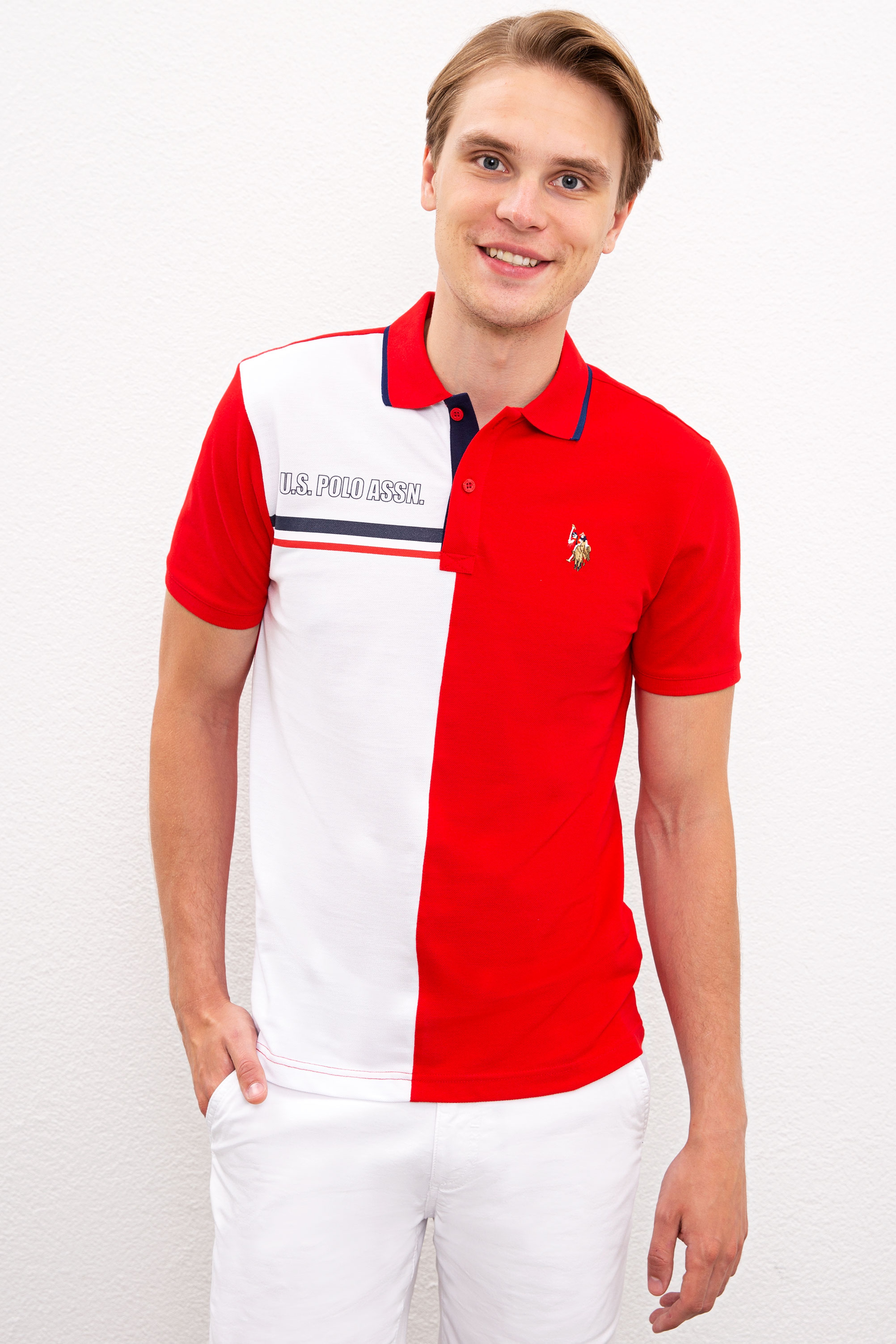 Erkek Kırmızı Polo Yaka T-Shirt - Image 1
